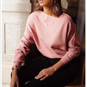 Lilian Asymmetrical Sweater in Pink
